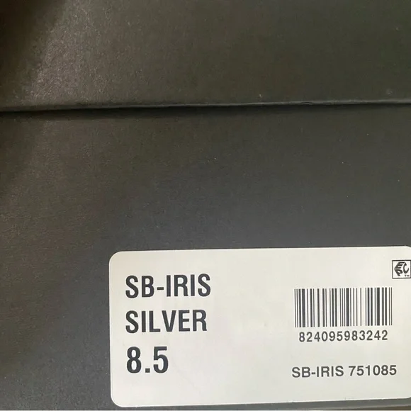 Last One Betsey Johnson New 8.5 Iris Silver Rhinestone Ankle Strap Stiletto Heel - Picture 12 of 12